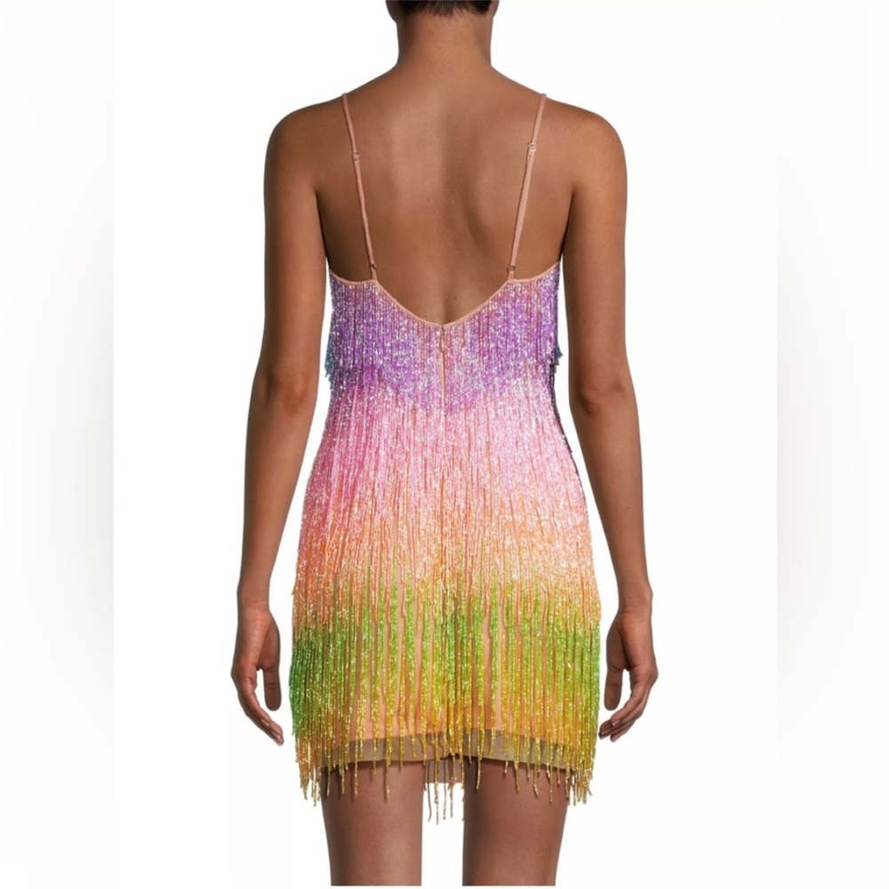 Liv Foster Ombré Beaded Fringe Minidress - Picture 5 of 9
